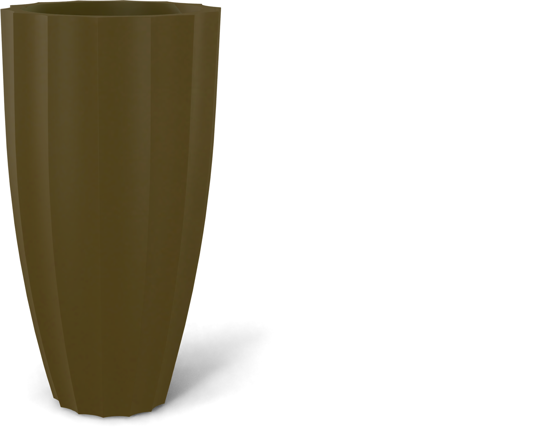 San Jose Round Fiberglass Planter in Matte Bronze