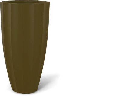 San Jose Round Fiberglass Planter in Matte Bronze