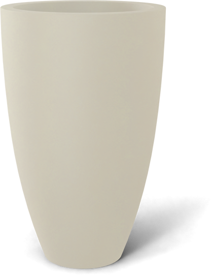 Brannan Round Fiberglass Planter in Satin Beige