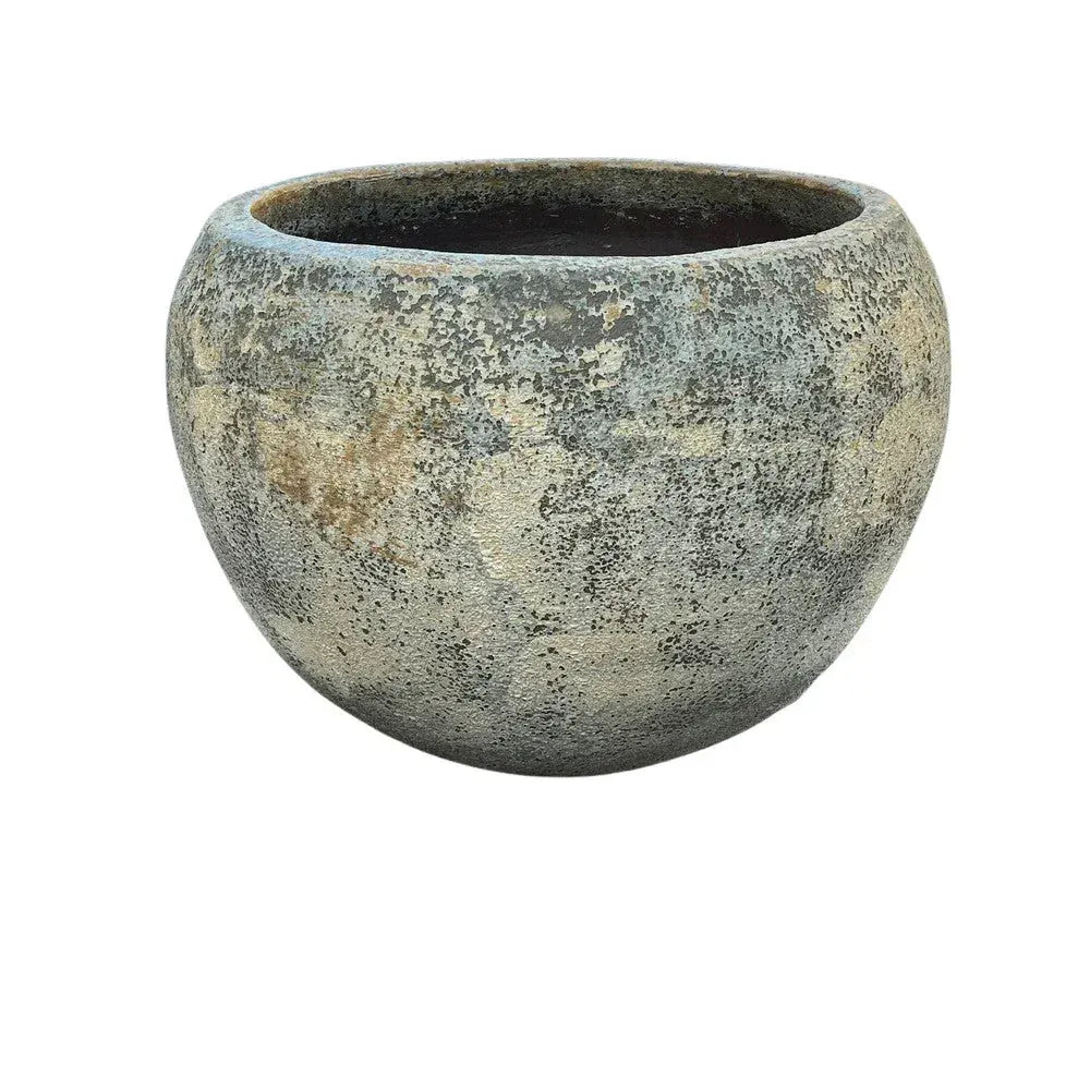 Statement Vietnamese textured terracotta planter for patios and garden styling